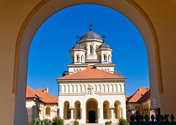 Kerk in alba iulia, Roemenië — Stockfoto