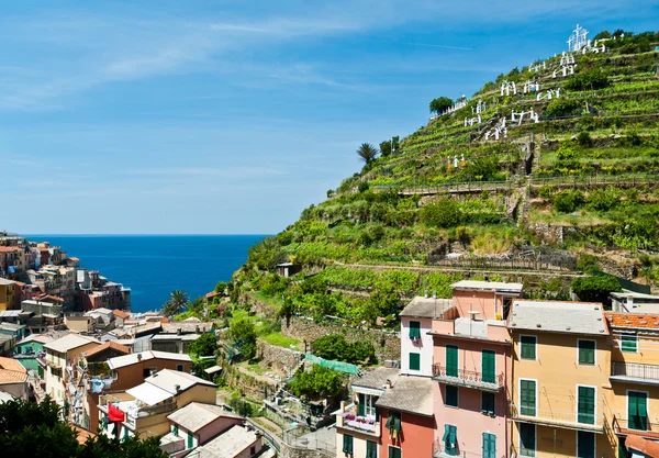 Manarola paese, Cinque Terre, Italia — Foto Stock