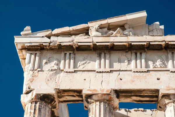 Dettaglio del tempio del Partenone Acropoli — Foto Stock