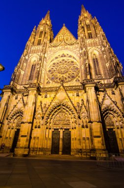 Prag 'daki St. Vitus Katedrali' nin (Çek Cumhuriyeti)