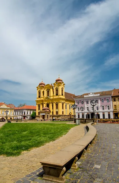 Площадь Unirii в Тимишоаре, Румыния — стоковое фото