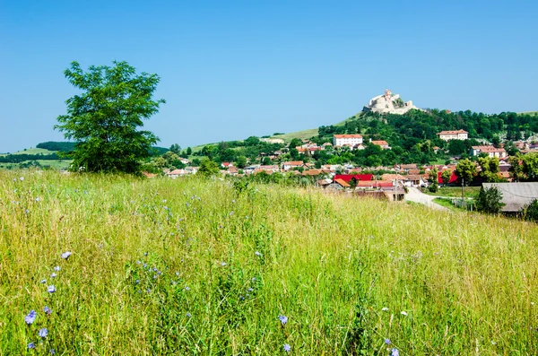 Paesaggio rurale in Transilvania, Rupea — Foto Stock