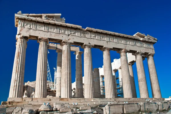 Dettaglio del tempio del Partenone Acropoli — Foto Stock