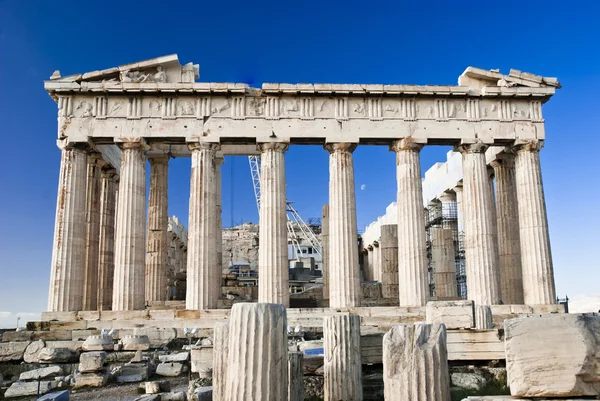 Dettaglio del tempio del Partenone Acropoli — Foto Stock