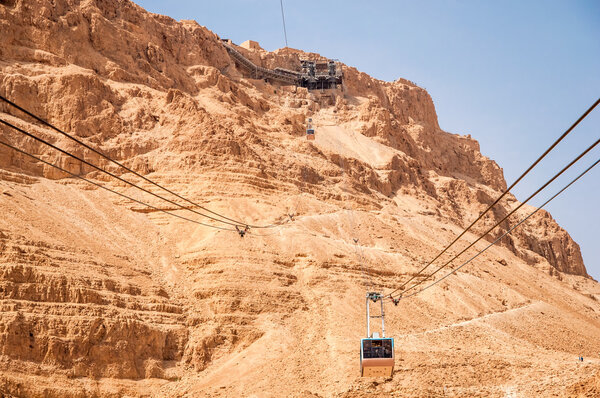 Cable car at Masada