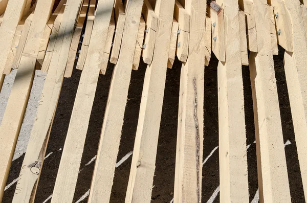 Stack of Building Lumber at Construction Site — Stock Photo, Image