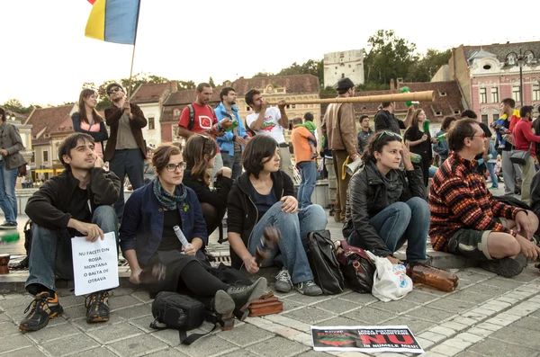 Protestas por Rosia Montana — Foto de Stock