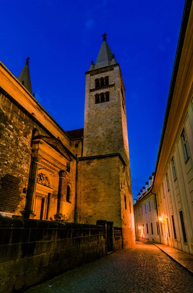 View of narrow Jirska Street in Prague Castle — Stock Photo, Image
