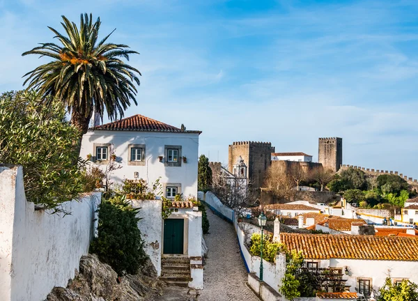 Fortified wall in Obidos, Portugal — Stock Photo, Image