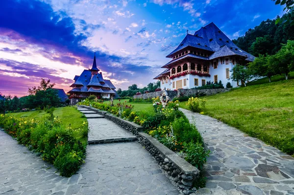 Complesso monastico Barsana a Maramures — Foto Stock