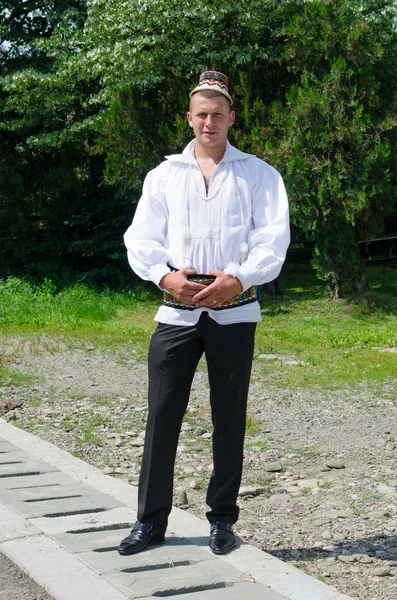 Young Man in traditional clothing, Maramures — Stock Photo, Image