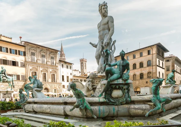 Staty av neptun i Florens, Italien — Stockfoto