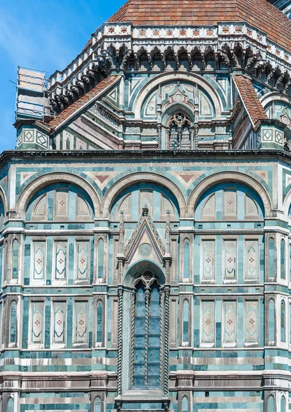 建筑的细部，意大利佛罗伦萨大教堂 — 图库照片