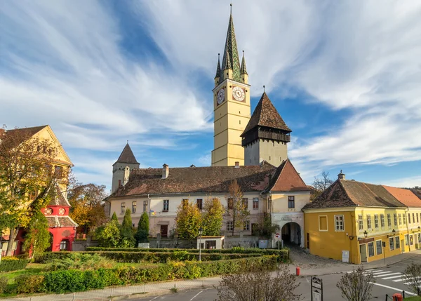 Medieval fortified church of Medias — Stock Photo, Image