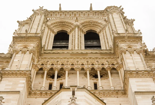 Notre dame de paris fasad detalj — Stockfoto