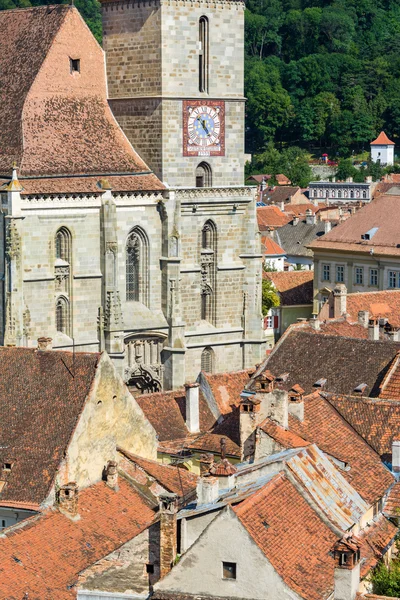 Tetti rossi a Brasov, Romania — Foto Stock