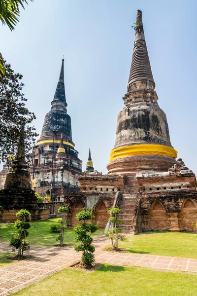 Pagode à Wat Yai Chaimongkol, Ayuthaya, Thaïlande — Photo