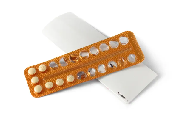 Comprimidos contraceptivos — Fotografia de Stock