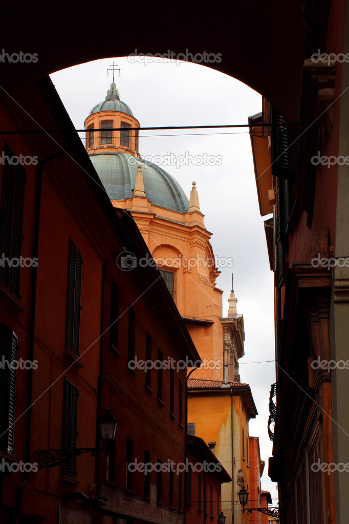 Dome of the basilica in Bologna, Italy