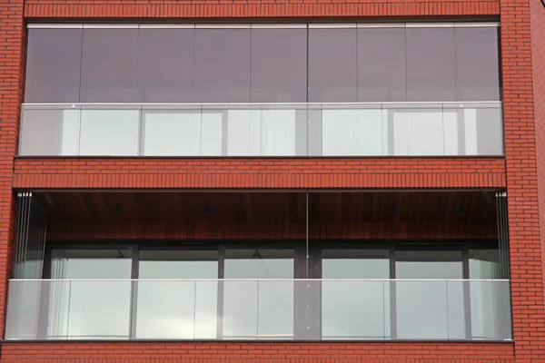 Closeup of brick apartment — Stock Photo, Image