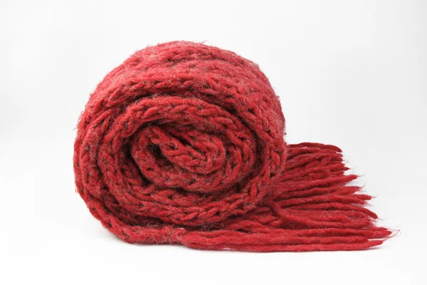 Red scarf isolated on white — Stock Photo, Image