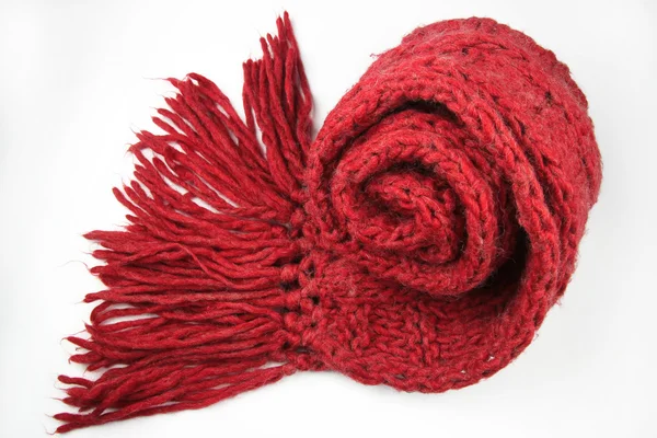 Red scarf isolated on white background — Stock Photo, Image