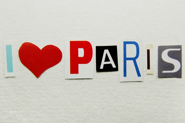 I love paris sign — Stock Photo, Image
