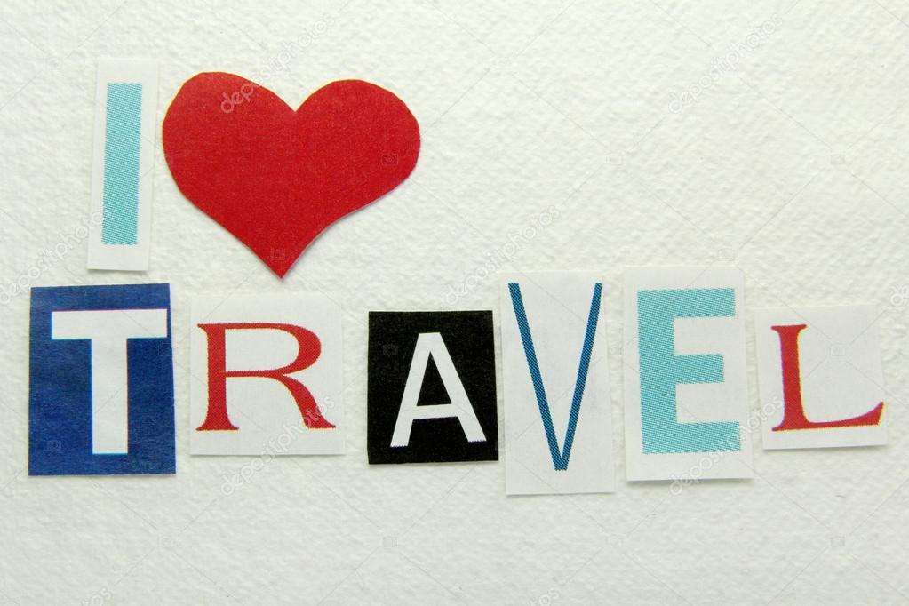 I Love Travel Sign On Handmade Paper — Stock Photo © Chrupka 22531509