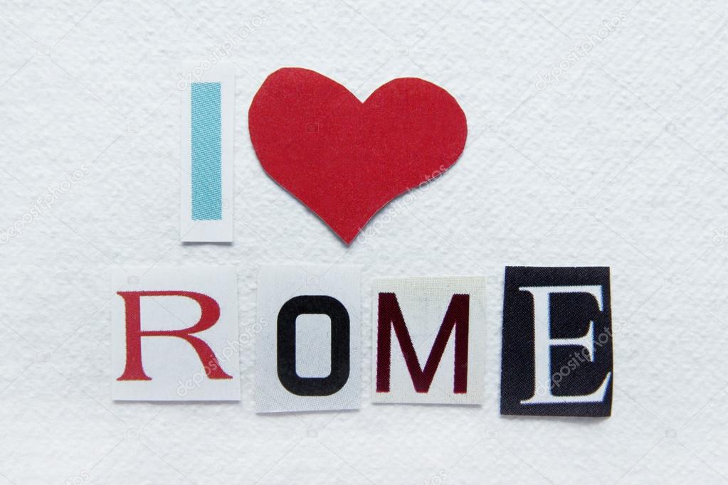 i love rome sign