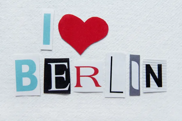 Én szeretem a berlini jele — Stock Fotó