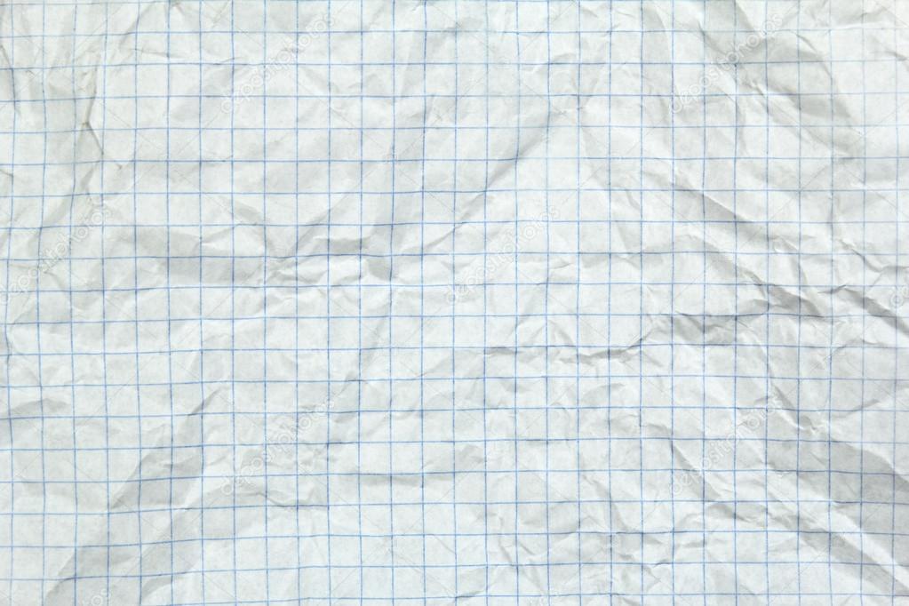 crumpled squared paper background