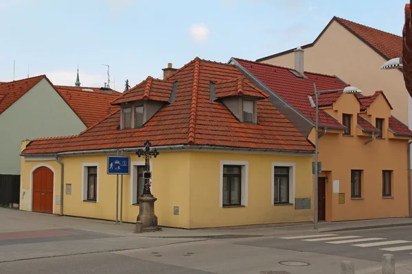 Arquitectura típica en Trebon, República Checa — Foto de Stock