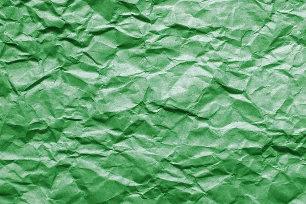 Yeşil buruşuk kağıt — Stok fotoğraf