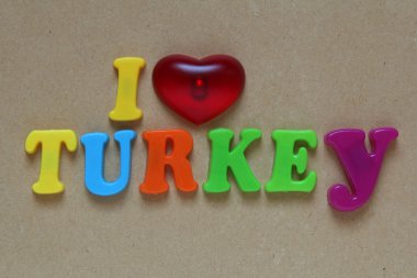 Türkiye'nin renkli mıknatıs kullanarak dile seviyorum