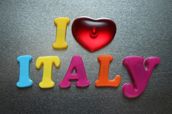 Ich liebe italien sign — Stockfoto