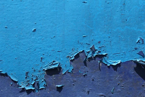 Blå peeling paint bakgrund eller konsistens — Stockfoto