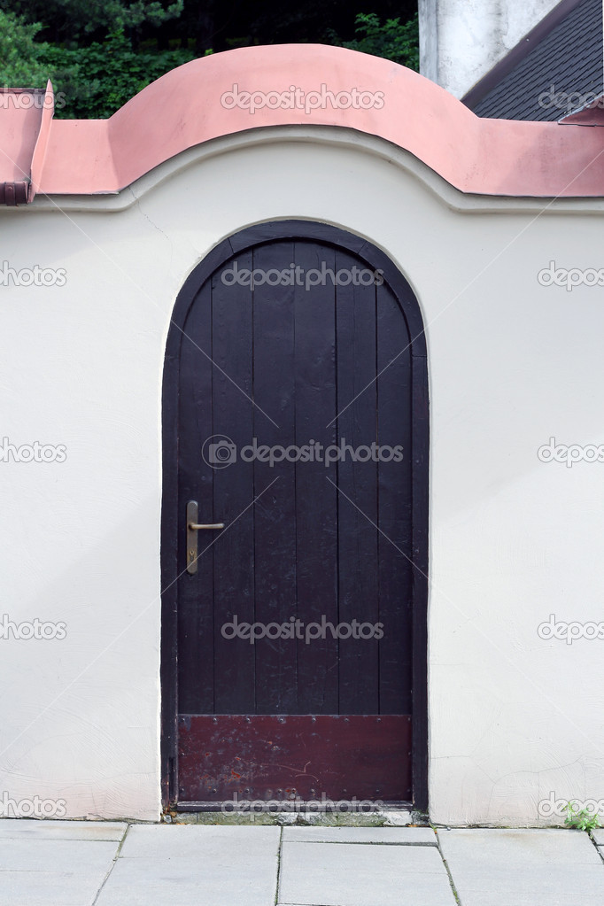 Door in white wall