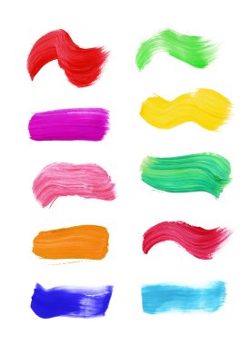 Renkli fırça darbeleri
