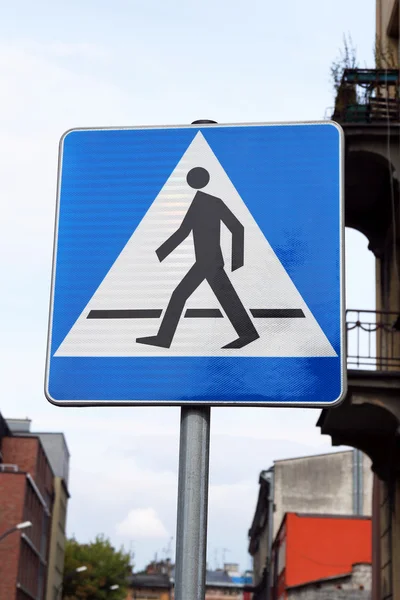 Crosswalk cartello stradale — Foto Stock