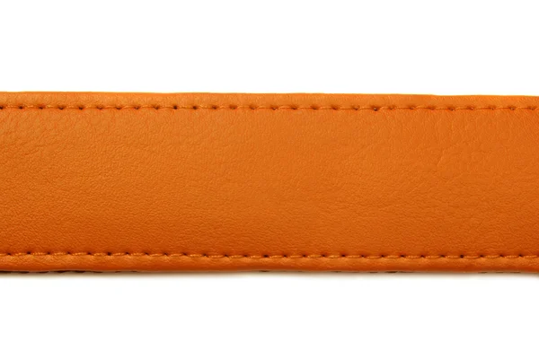 Orange leather belt isolated on white background — Stock Photo, Image