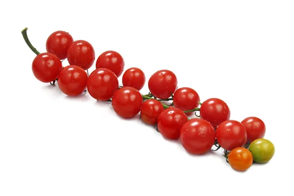Bunch of cherry tomatoes on white background — Stock Photo, Image