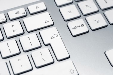 modern alüminyum klavye closeup