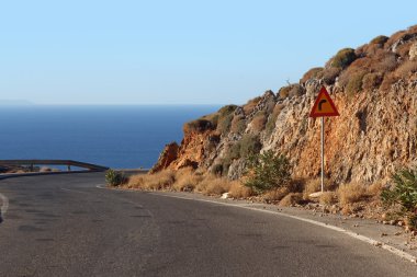 dağ yol boyunca kıyı-crete, Yunanistan