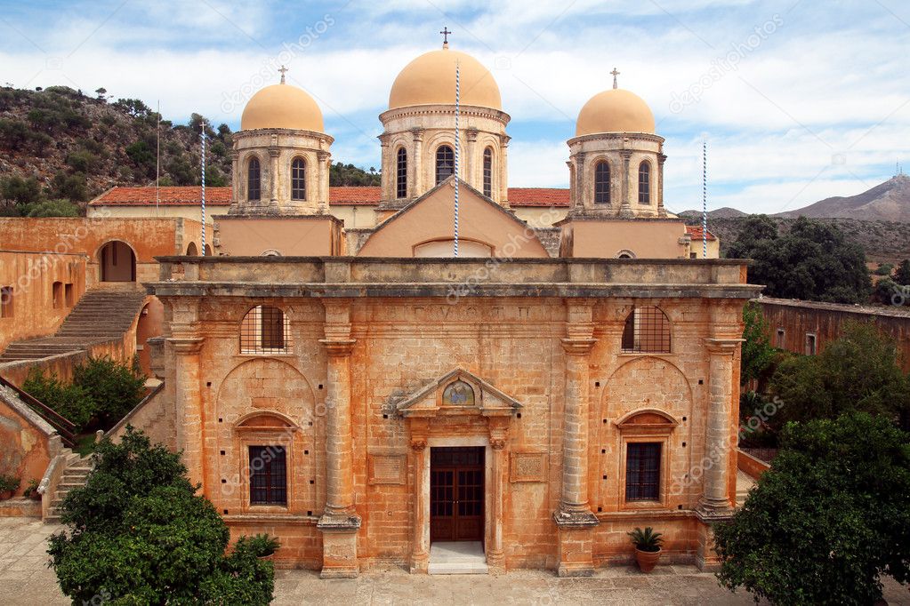 The Monastery of Agia Triada in Crete, Greece