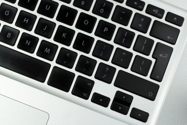 modern bir dizüstü bilgisayar klavye closeup