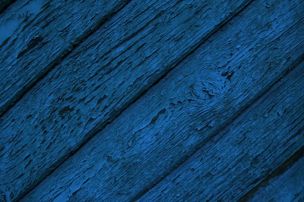 Blue wooden background with peeling paint — Stock Photo, Image