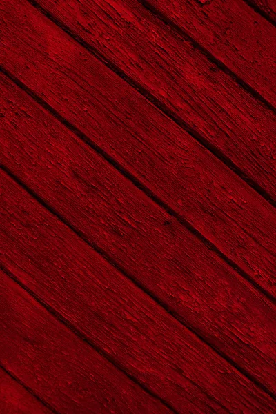 红色木制背景与脱落的涂料 — 图库照片