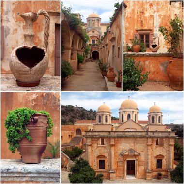crete, Yunanistan ın agia triada Manastırı fotoğrafları bir dizi
