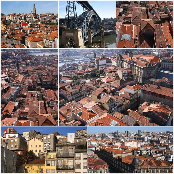 Conjunto de fotos do Porto em Portugal — Fotografia de Stock