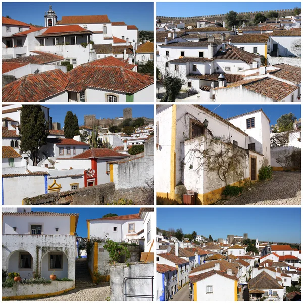 Colección de fotos de la ciudad medieval portuguesa- Obidos — Foto de Stock